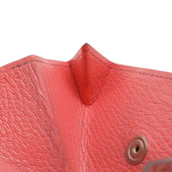 HERMES Le Vingt Quatre Coin Case, Chevre Mysore Leather, Rose Lipstick, Y Stamp